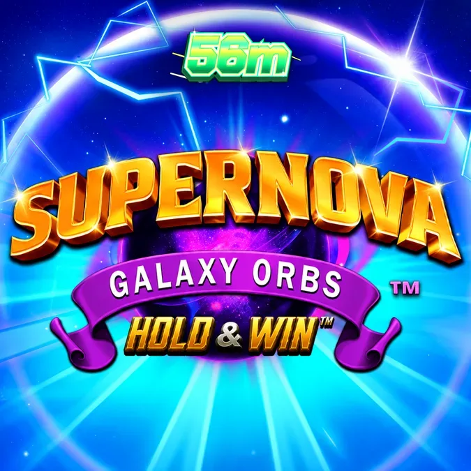 Interface do jogo Supernova Galaxy Orbs com elementos espaciais e orbes brilhantes