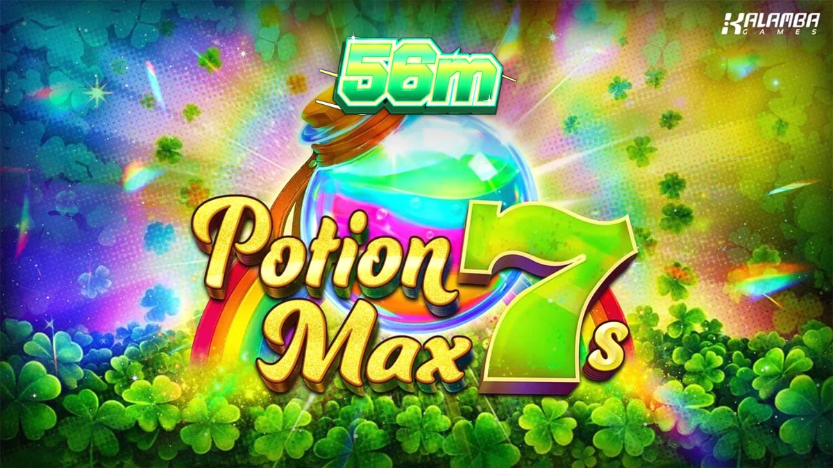 Interface do jogo de slot Potion Max 7s com temática irlandesa e símbolos clássicos